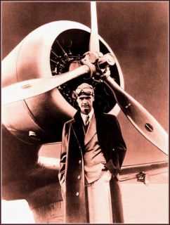 Poster Print Howard Hughes with Gamma Monoplane 1937