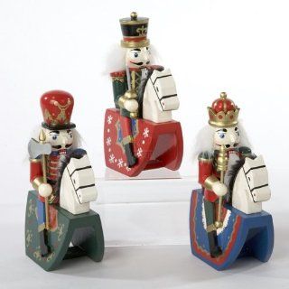 NUTCRACKER ON HORSE ORNAMENT OR TABLEPIECE SET OF 3