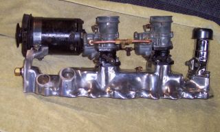 Edmunds with Dual 97 Strombergs & Generator FORD FLATHEAD V8 INTAKE