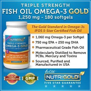 #1 Omega 3 Fish Oil Capsules   Triple Strength Omega 3