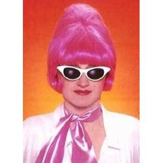 Hot Pink Audrey Beehive Costume Wig 