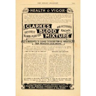 1903 Ad Clarkes Blood Mixture Purifier Cure All Tonic