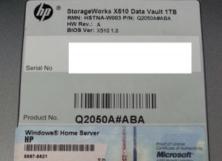  X510 Data Vault Windows Home Server Intel NAS Mediasmart EX495