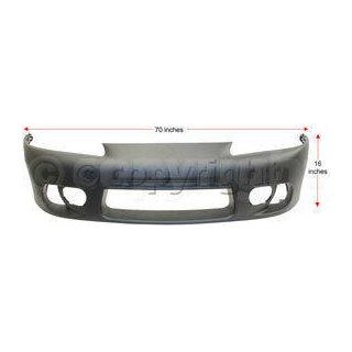 ECLIPSE 97 99 FRONT BUMPER COVER, Primed, with Fog Lamp Holes and Side