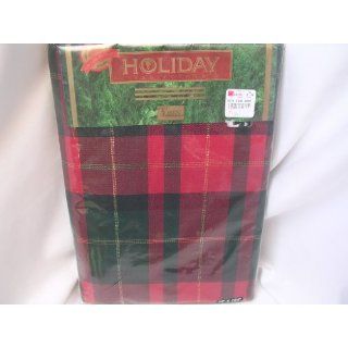 Christmas Tablecloth 20 x 104 Plaid Red Green Home Decor
