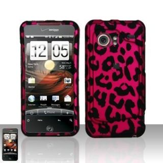 Hot Pink Leopard Hard Case Cover HTC Droid Incredible
