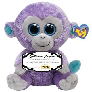 Ty Beanie Boo Blueberry the Monkey with Adoption