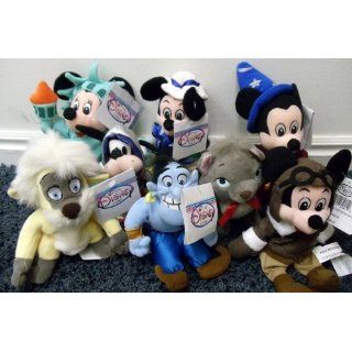 Out of Production Set of Eight Disney 8 Inch Plush Bean