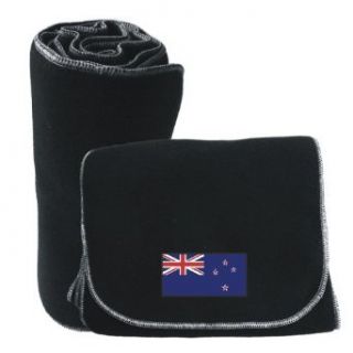SOFT SCARF BLACK FLAG EMBROIDERY  NEW ZEALAND  COUNTRY