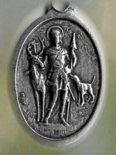 St Hubert Hunter Stag Saint Medal Pendant 925 Chain