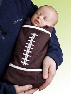 The Huddle Blanket Football Baby Blanket and Swaddle