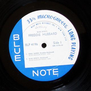 Freddie Hubbard Blue Spirits LP Blue Note BLP4196 US 65 NY RVG Mono