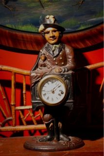Bradley Hubbard Organ Grinder Blinking Eye Clock 