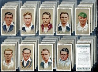 Tobacco Card Set John Player Sons Cricketers 1934 England V Australia