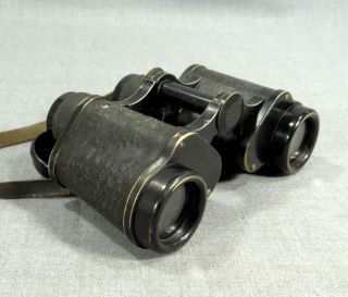 WW2 German Army Binoculars French Huet Paris Trinotix 8x30 Optics w
