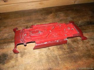 Hubley Red Corvette Number 509 Chassis Only Scale 1 16 Cast Metal