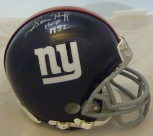 Sam Huff Autographed Signed New York Giants Mini Helmet w HOF Insc
