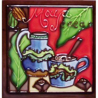 Continental Art Center M 106 3 by 3 Inch Coffee 4 Ceramic