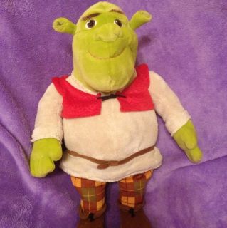 21 Mint Jumbo Large Stuffed Plush Toy Shrek Ogre Red Vest Plaid Pants