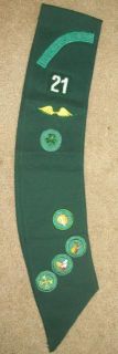 Vintage Girl Scout Sash Hughesville PA with Patches Badges