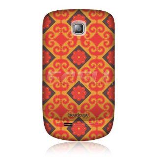 Ecell   HEAD CASE YELLOW FLORAL MOROCCAN PRINT BACK CASE FOR SAMSUNG