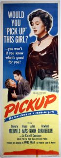 Pickup Insert Movie Poster 14 x 36 Bad Girl Beverly Michaels 1951