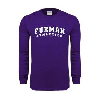 Furman Purple Long Sleeve T Shirt Medium, Furman Athletics