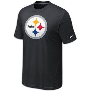 Nike NFL Oversized Logo T Shirt   Mens   Pittsburgh Steelers   Black