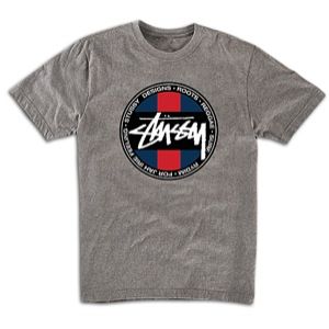 Stussy Stripe Dot T Shirt   Mens   Skate   Clothing   Grey/Heather