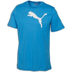 PUMA Cat S/S T Shirt   Mens   Casual   Clothing   Lt Blue