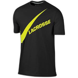 Nike Lacrosse Swoosh T Shirt   Mens   Lacrosse   Clothing   Black