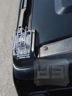 Hummer H2 Roof Light Guards Covers Chrome 03 09 SUV SUT