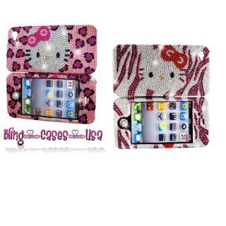 Girls Bling Cell Phone Cases and Covers Purple Zebra Kitty