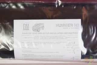 2002 2004 Hummer H2 Sunroof Wind Deflector New