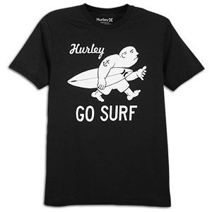 Hurley Go Surf S/S T Shirt   Mens   Casual   Clothing   Black