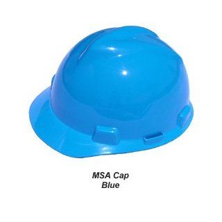 MSA V Gard Hard Hat w/ Ratchet Suspension, Blue Home