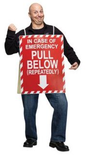 In Case of Emergency Funny Humorous Adult Costume