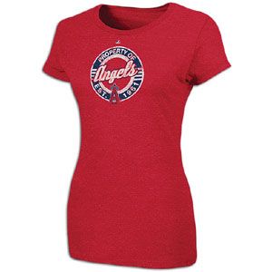 Majestic MLB Retro T Shirt   Womens   Baseball   Fan Gear   Anaheim