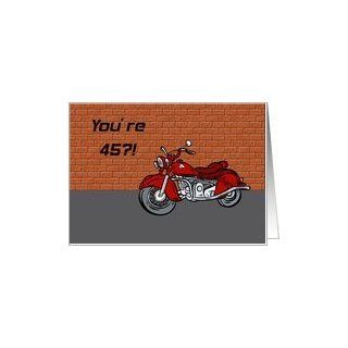 Motorcycle An Antique 45th Birthday Card Card Toys