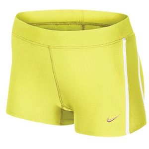 Nike Dri Fit 2 Tempo Boy Short   Womens   Electric Yellow/White