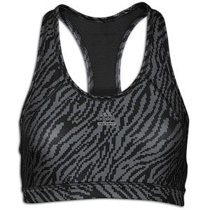 adidas Techfit Zebra Print Bra   Womens   Training   Clothing   Black