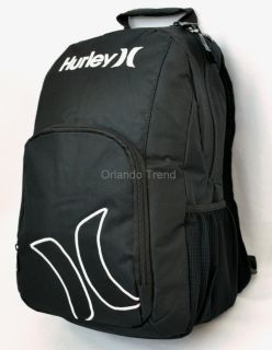 New Hurley Backpack Black Rucksack Mochila Maletin School Book Bag
