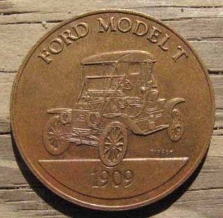 Original 1909 Model T Ford Bronze Medal or Token L K A431