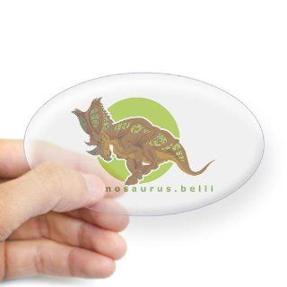 Chasmosaurus oval sticker by  Computers