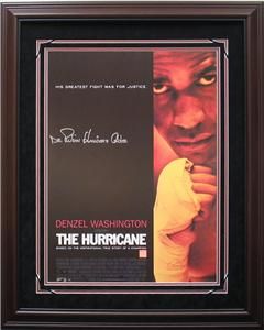 Rubin Hurricane Carter Autographed The Hurricane Framed Movie