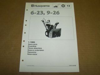C224 Husqvarna Parts List 6 23 9 26 Snow Thrower