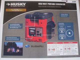 Husky 1 850 Watt Gasoline Powered Portable Generator