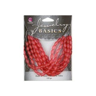  Frost Beads 4mmx7mm 135/Pkg Rose Frost Oval Arts, Crafts & Sewing