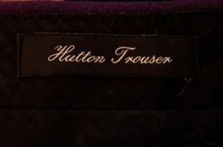 158 JCrew Hutton Trouser in Wool Flannel 10P Heather Dark Grape