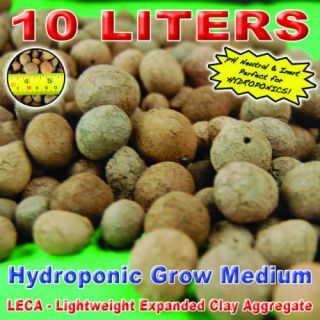 10 L Hydroton Expanded Clay Rock Grow Medium Hydroponic